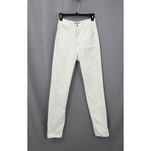Vintage Guess Jeans Womens 28x33 White High Rise Tapered Leg USA Cotton 90s Y2K